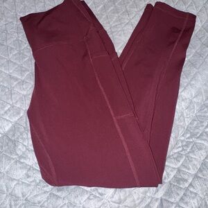 Women's Burgundy Leggings